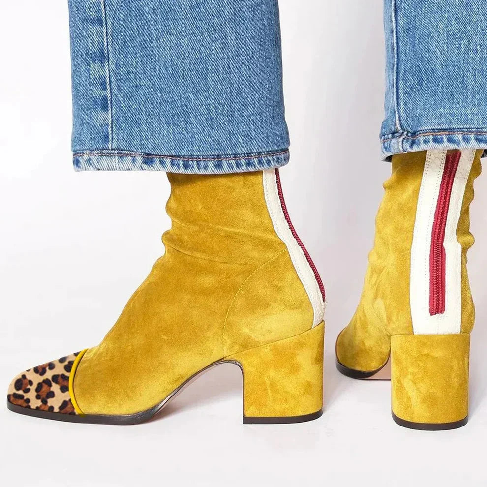 Isara - Botines elegantes de tacón cuadrado