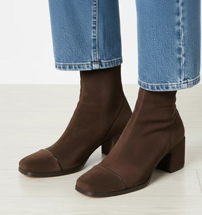 Isara - Botines elegantes de tacón cuadrado