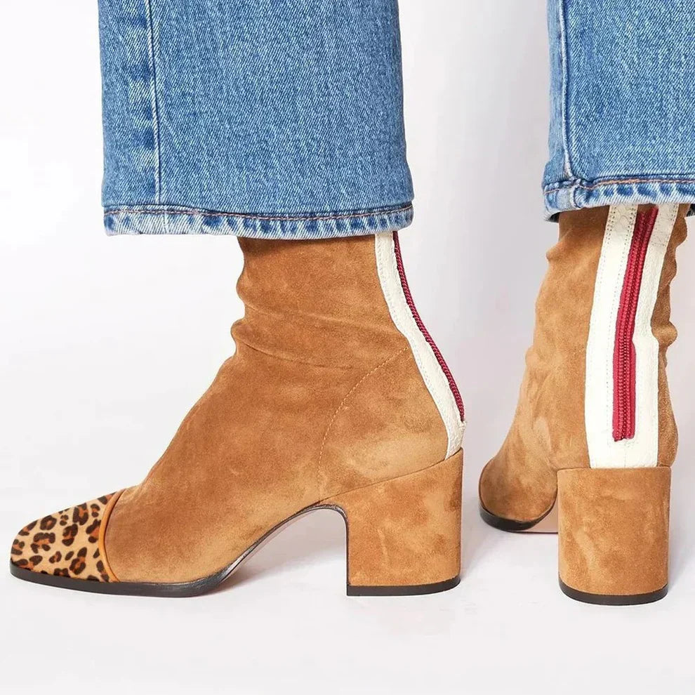 Isara - Botines elegantes de tacón cuadrado