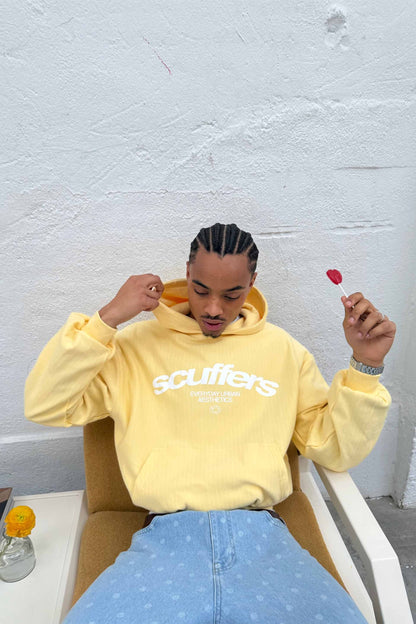 Sudadera con capucha icónica de rayas amarillas