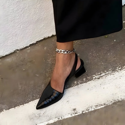 Olga - Zapatos con tacón cuadrado elegante